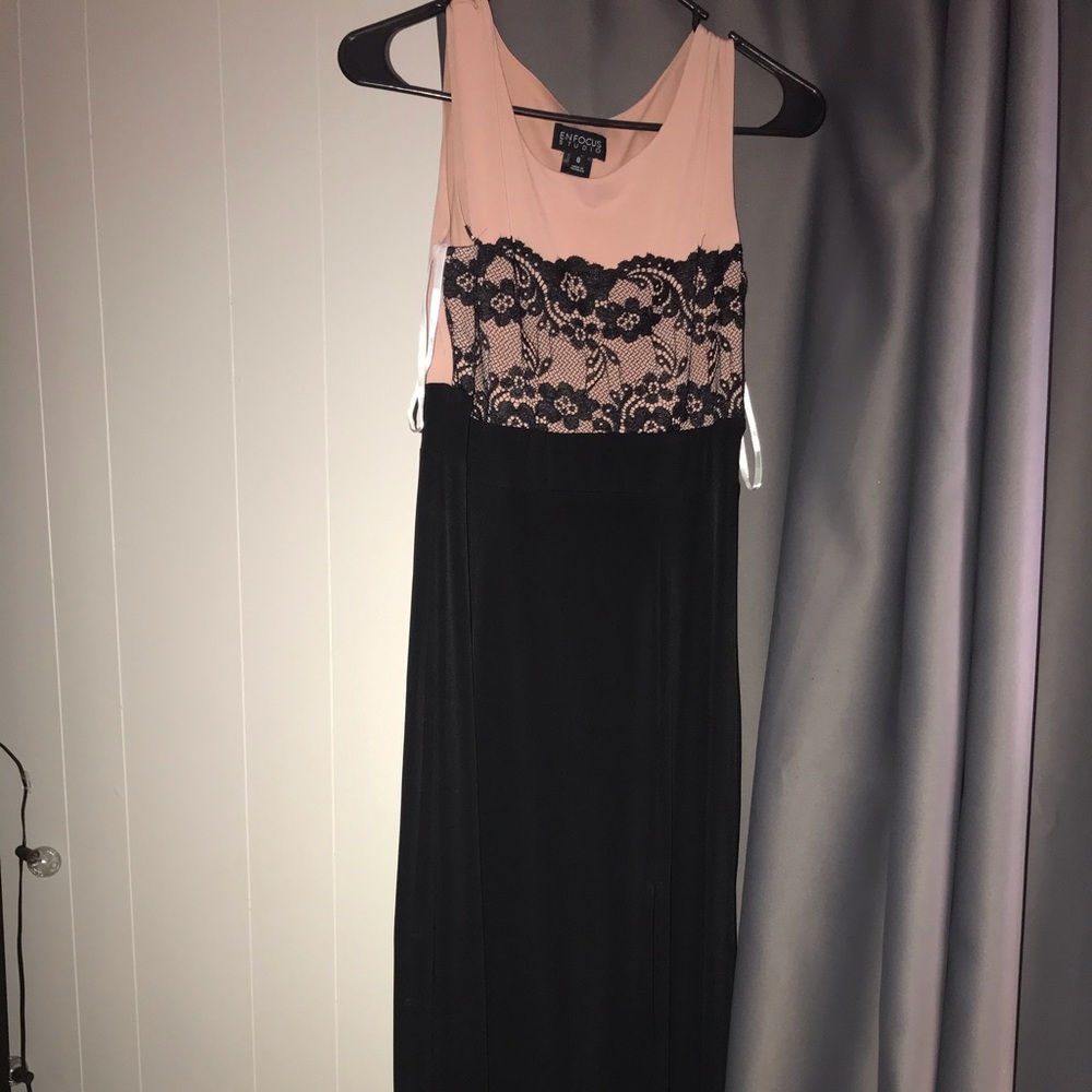 Pink and Black Formal Dress